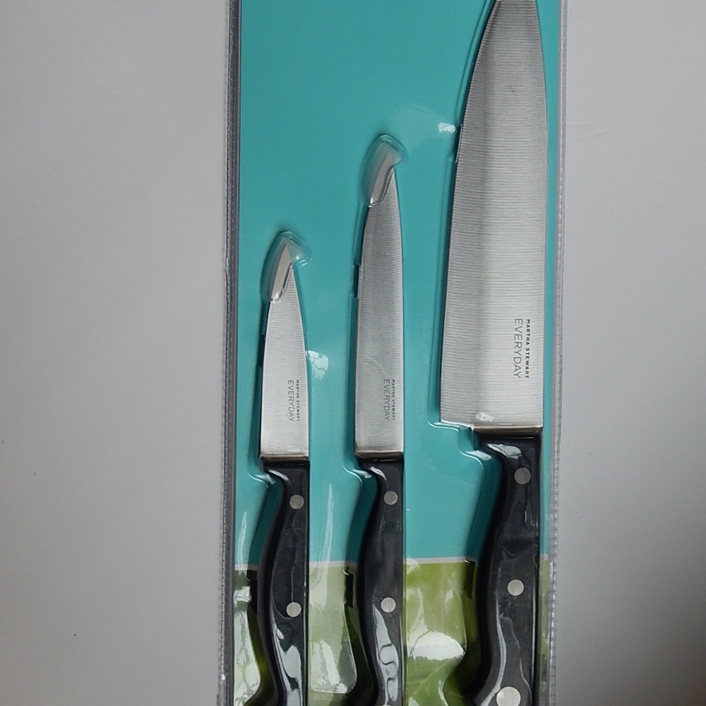 MARTHA STEWART EVERYDAY 3-PIECE CUTLERY SET NEW